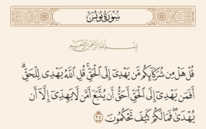 «أَمَّن لَا يَهِدِّي إِلَّا أَن يُهْدَىٰ»..